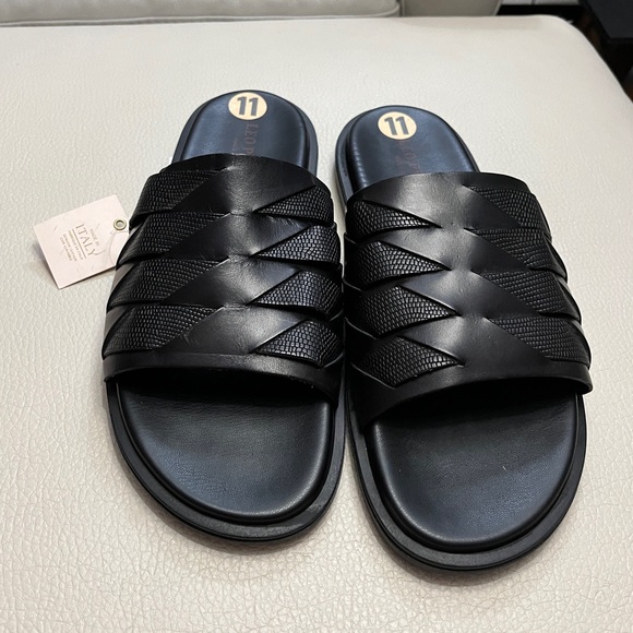 NWT - Leo Pucci Men’s Leather Sandals - Made in Italy - US 11/EU 44 - Picture 2 of 9